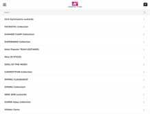 Tablet Screenshot of leotards4less.com